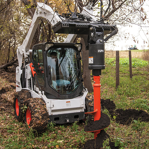 bobcat minicargador perforaciones