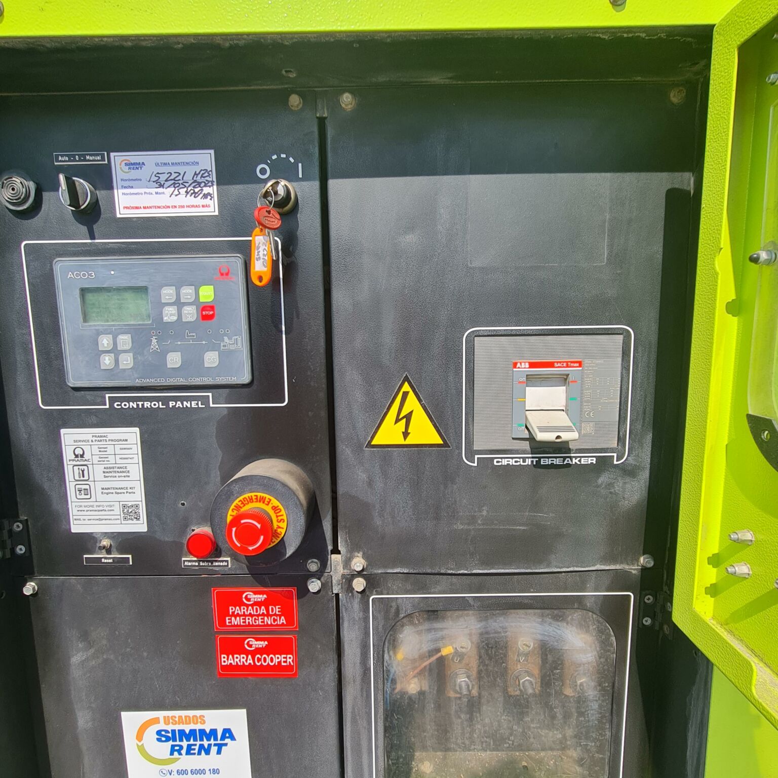 Pramac Modelo GSW560V Simarent Usado Panel