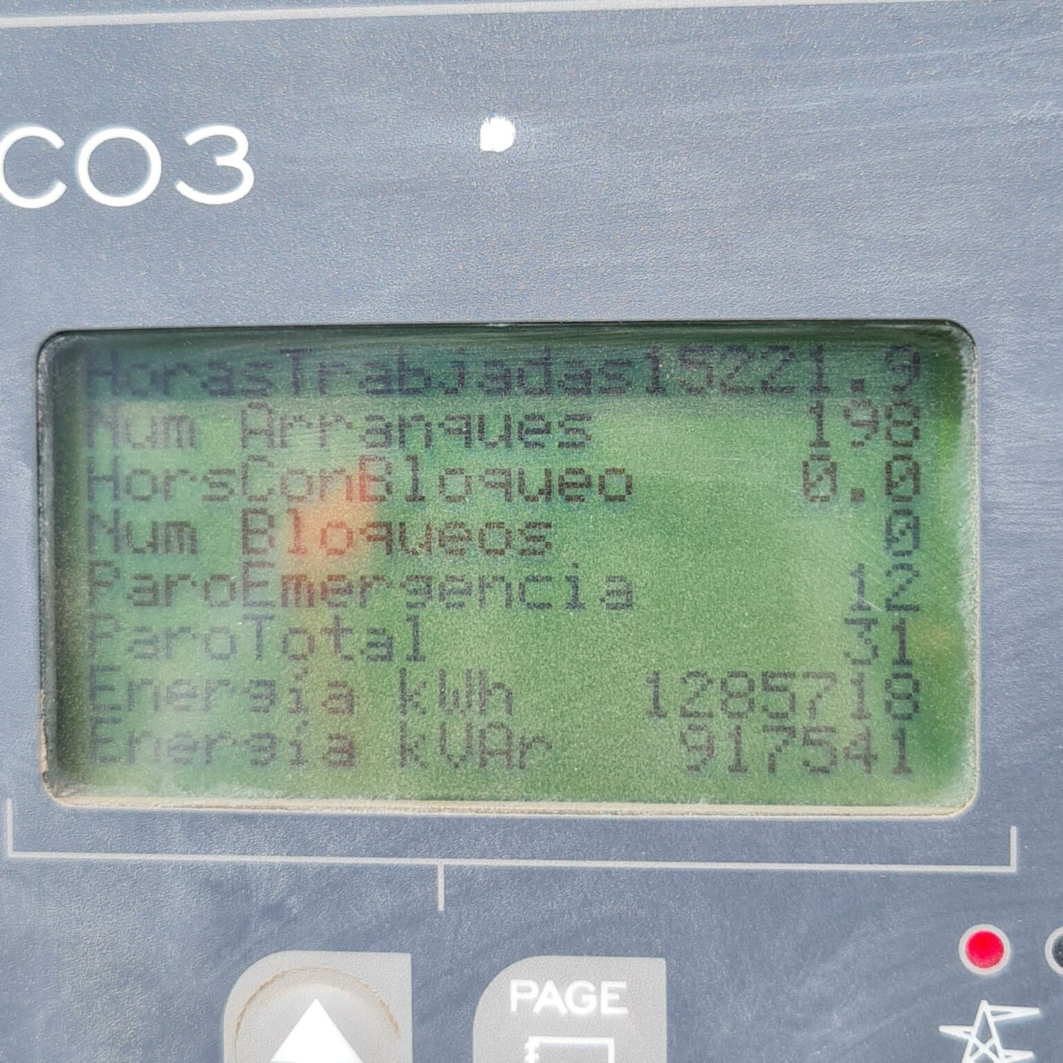 Pramac Modelo GSW560V Simarent Usado Panel de control Indicadores