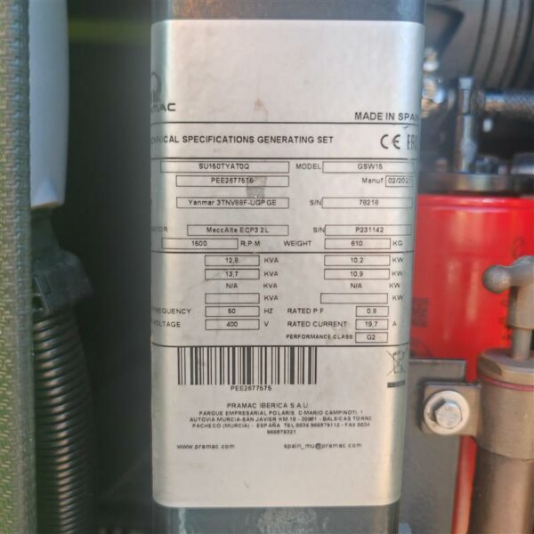 Generador Pramac GSW15Y - Imagen 6