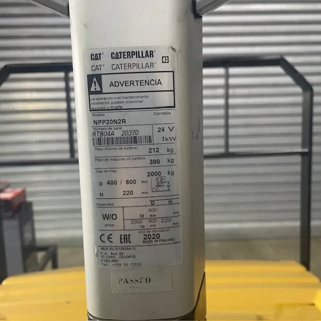 Transpaleta eléctrica Cat 1.6 a 2.0 Tons - Imagen 6