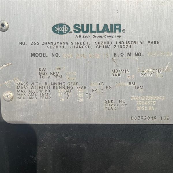 Compresor Sullair 185 - Imagen 4