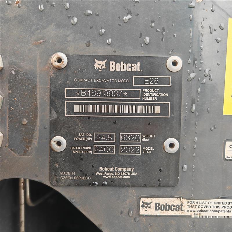 Miniexcavadora E26 Bobcat Serie: B4S913837 - Imagen 13